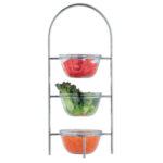 Cereal or salad holder, 3 bowls Ø 210 mm