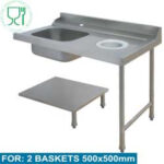 Right hand side pre-wash table (all models)