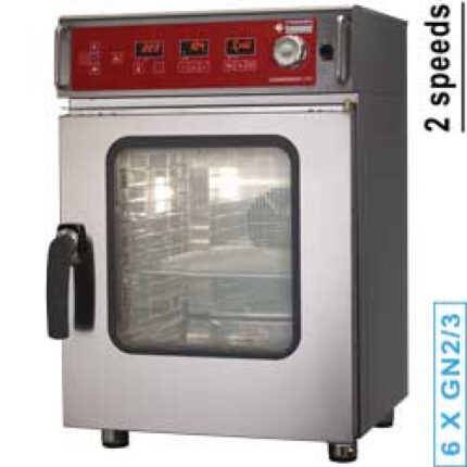 Electric oven, programmable steam/convection, 6x GN2/3
