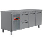 Cooling table, ventilated, 2 doors GN 1/1 (405 Lit.) + 1 Kit drawers block