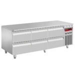 Refrigerated base, 6x1/2  drawers GN1/1- h 100 mm