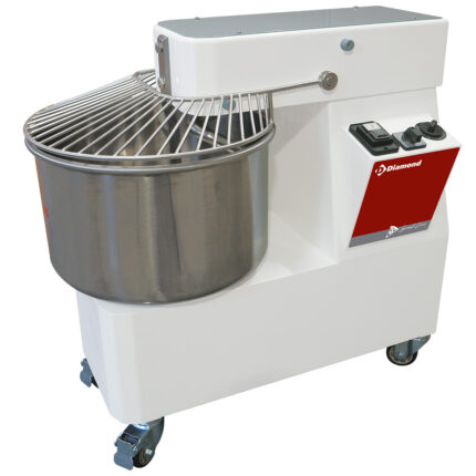 Spiral kneader 22 liters, 2 speeds, timer, on wheels
