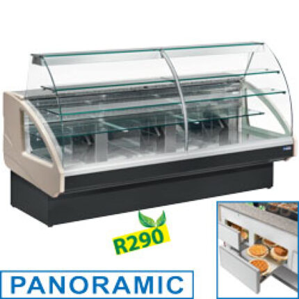 Refrigerated display counter, static, drawer system, without reserve