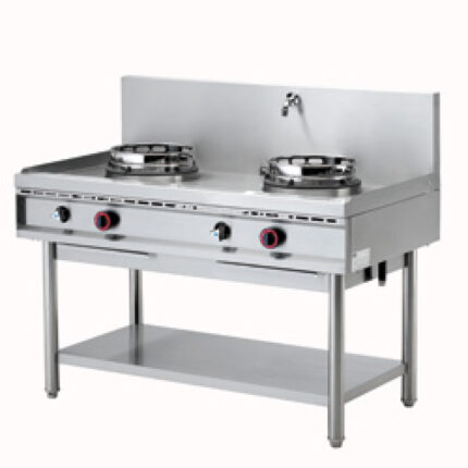 Gas wok stove, 2 fires (13 kW)